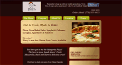 Desktop Screenshot of harryspizzaandsubs.com